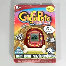 Giga Pets Tech T-Rex Digital Dinosaur Pet Toy Red Keychain Collector Edition