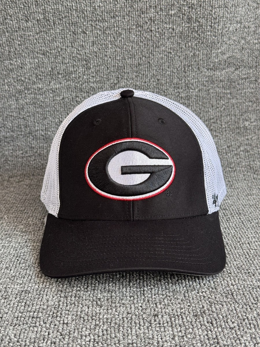 '47 Brand Georgia Bulldogs Trucker Snapback Black White Hat Mesh Back