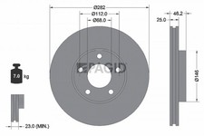 2x PAGID Bremsscheibe 53962NC für VW PASSAT B5 3B2 Variant 3B5 TDI 4motion VR5