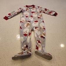 child of mine by carter's Santa One Piece Sleepwear 2T Feet Zipper
