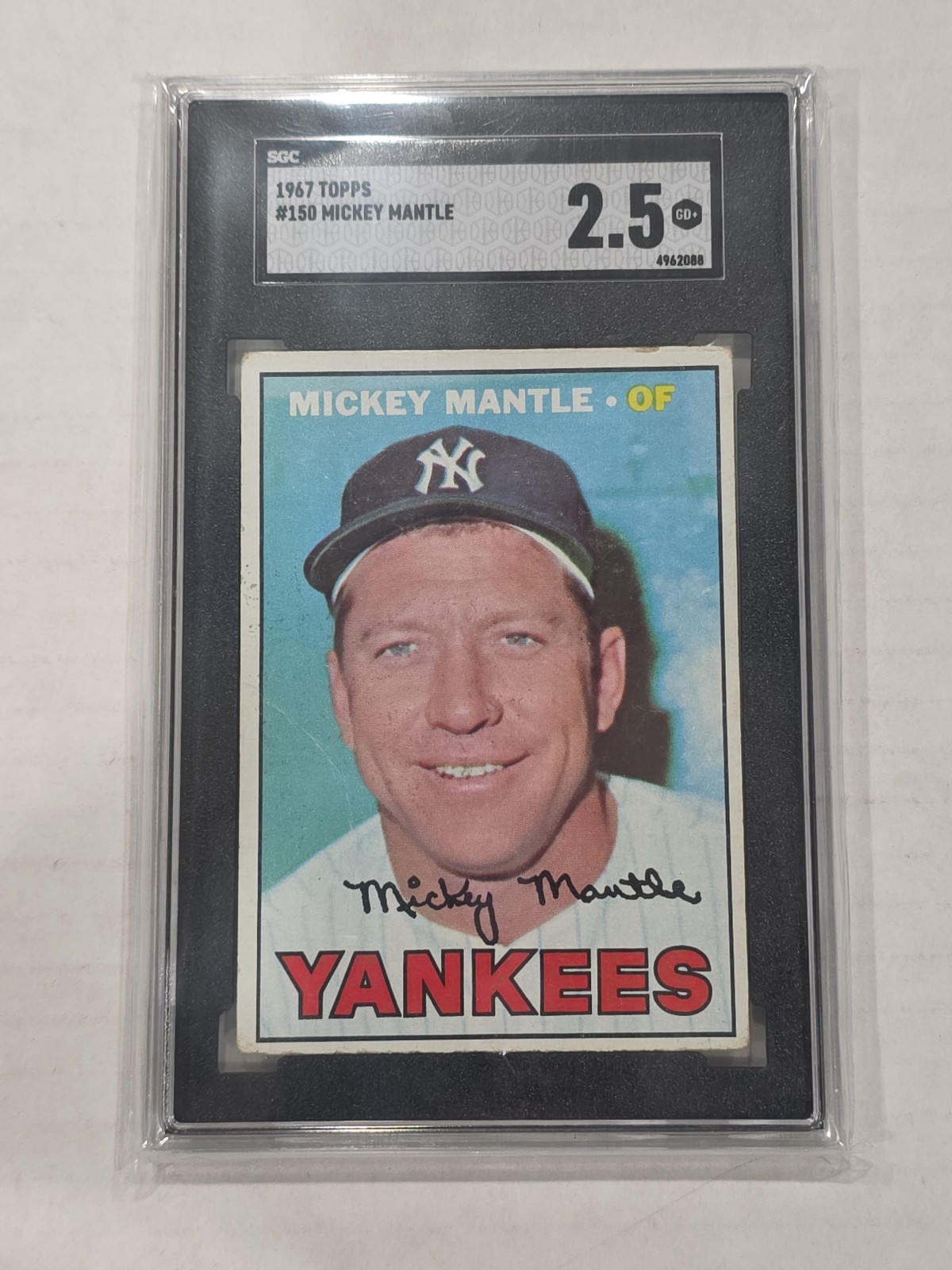 1967 Topps Mickey Mantle #150 SGC 2.5 Newly Graded Yankees HOF
