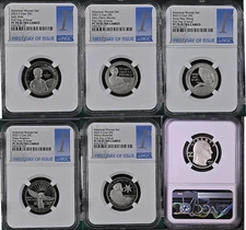 2022 S Clad "AMERICAN WOMEN SET" Quarters NGC PF70 FDOI 5-coin Quarter w Box 1st