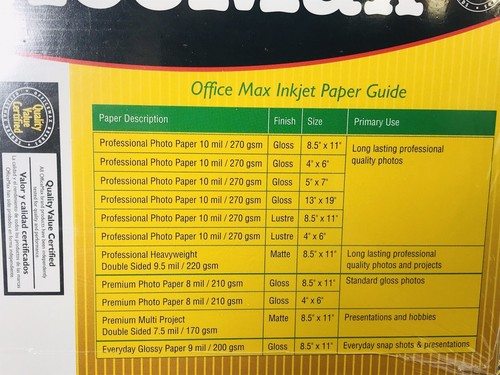 🔥 Lot Of 21 Packs • Office Max Glossy Premium Photo Paper • 4x6 • 5 Sheets/Pack - 第 2/2 張圖片
