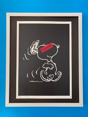 🔥 Death NYC Large Framed 16x20in Pop Art COA Graffiti Snoopy The