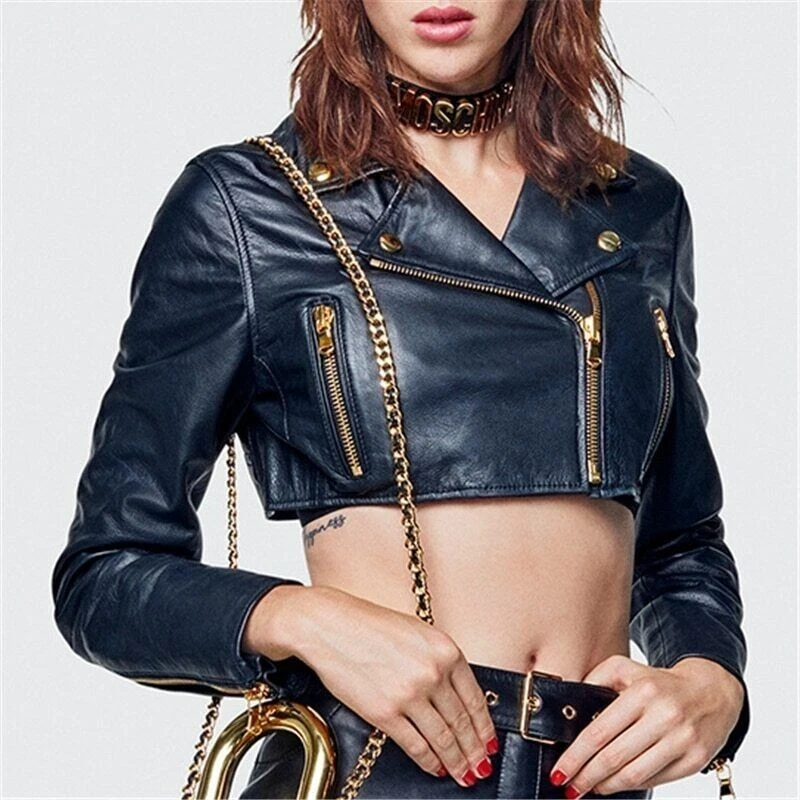 Leather short coat hotsell