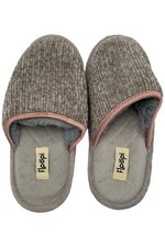 Floopi Women's Victoria Chenille Scuff Slippers Gray