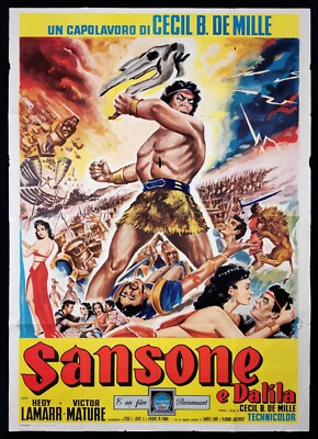 SANSONE E DALILA poster manifesto Mature Lamarr DeMille Samson and Delilah C81