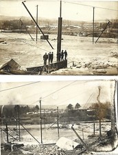 Raging river/damage; possibly 1913 flood in C...