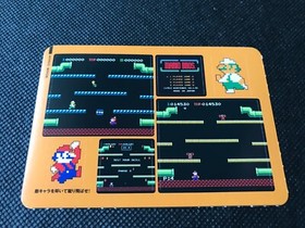 Mario Bros Famicom History Book Sealdass Sticker Japanese NINTENDO Very Rare