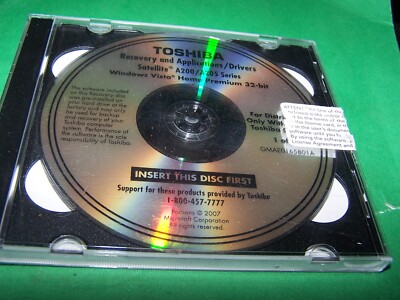 Toshiba Satellite Series A200/A205 Recovery and Applications