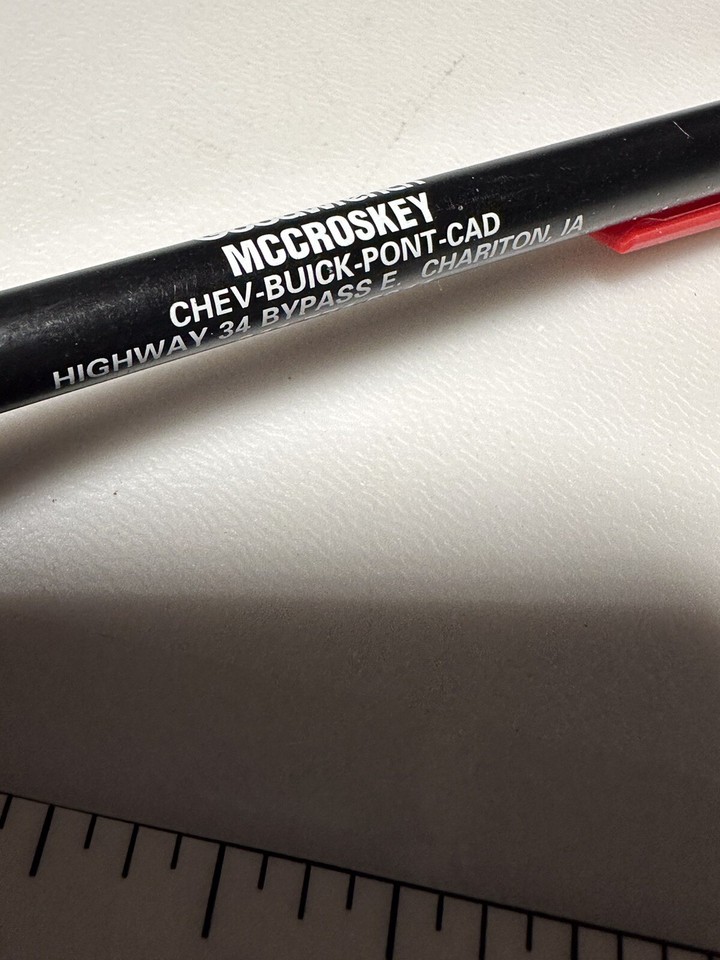 Vintage Chariton Iowa McCroskey Chevrolet Pontiac Dealership Auto Car Dealer Pen eBay