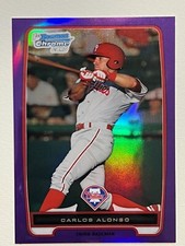 2012 Bowman Chrome Prospects Retail Purple Refractor /199 Carlos Alonso #BCP210