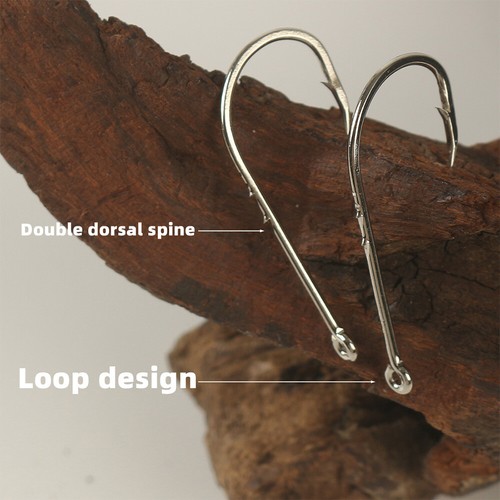 1000pcs Baitholder Fishing Hooks Forged Long Shanked Fishing Hook Double Z1E5 - Picture 5 of 8