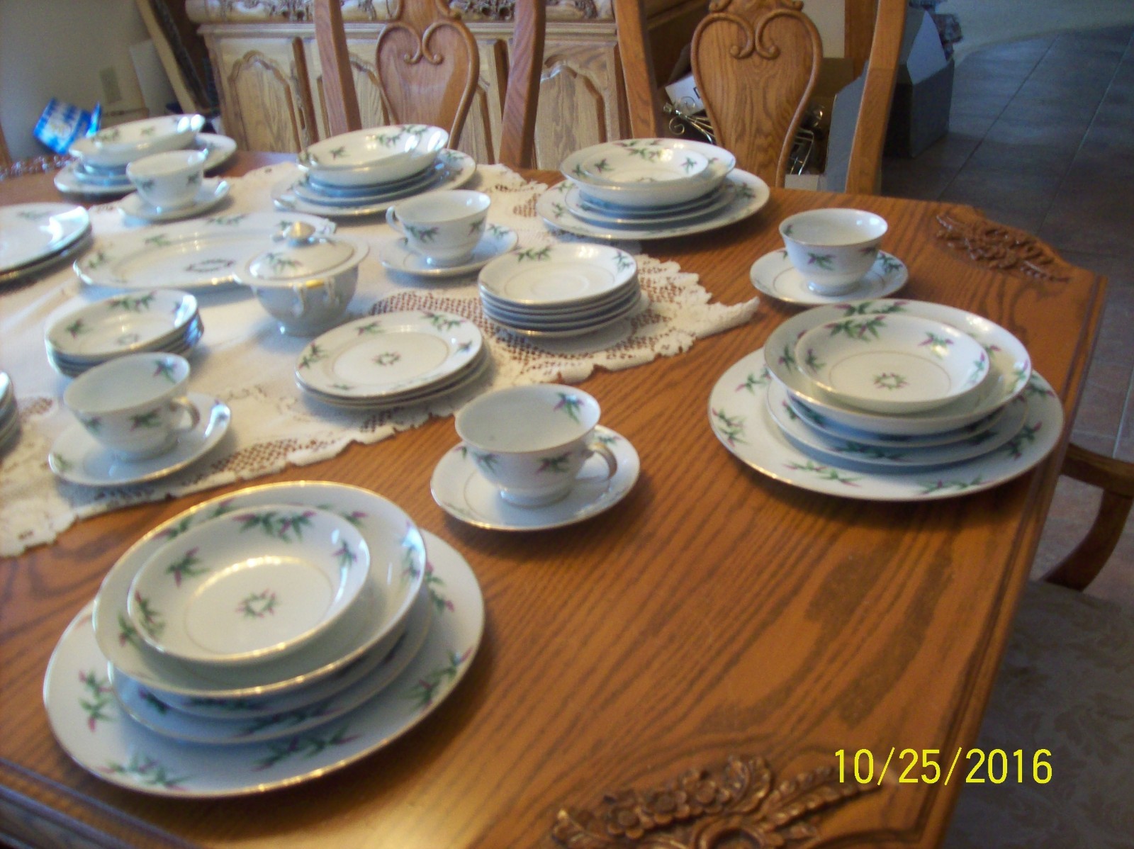 Harmony House Fine China Vintage 68 Piece Grouping  Mandarin Pattern