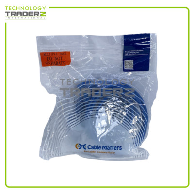 E485863 Cable Matters 5FT Cat-6 UTP Ethernet Patchkabel Blau 5er-Pack 550MHz