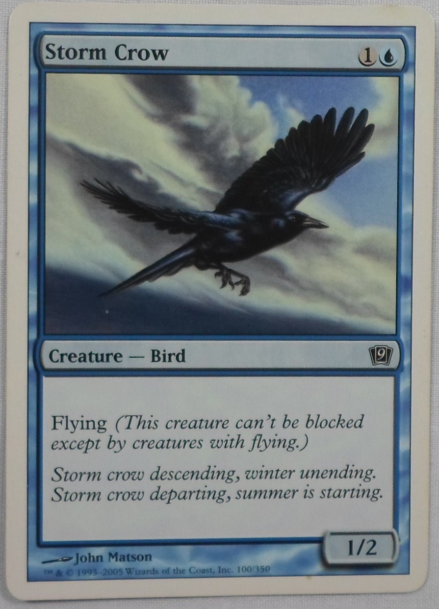 MAGIC THE GATHERING MTG 2005 9th EDITION BLUE STORM CROW CREATURE ENGLISH CARD