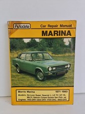 Moris Marina 1971-1980 Car Repair Manual - Autodata - Paperback 1983