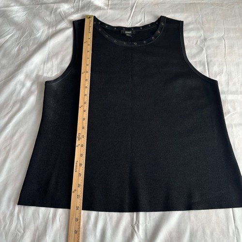 Alfani Black XL Sleeveless Shirt Top Blouse Round Neck - Picture 6 of 6