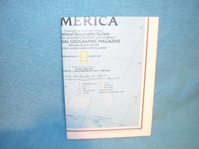 National Georgraphic August 1992 South America Map 