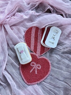 Herz Eieruhr Ausstecher und Fondant Stempel Präger, Sand, Liebe, Romantik