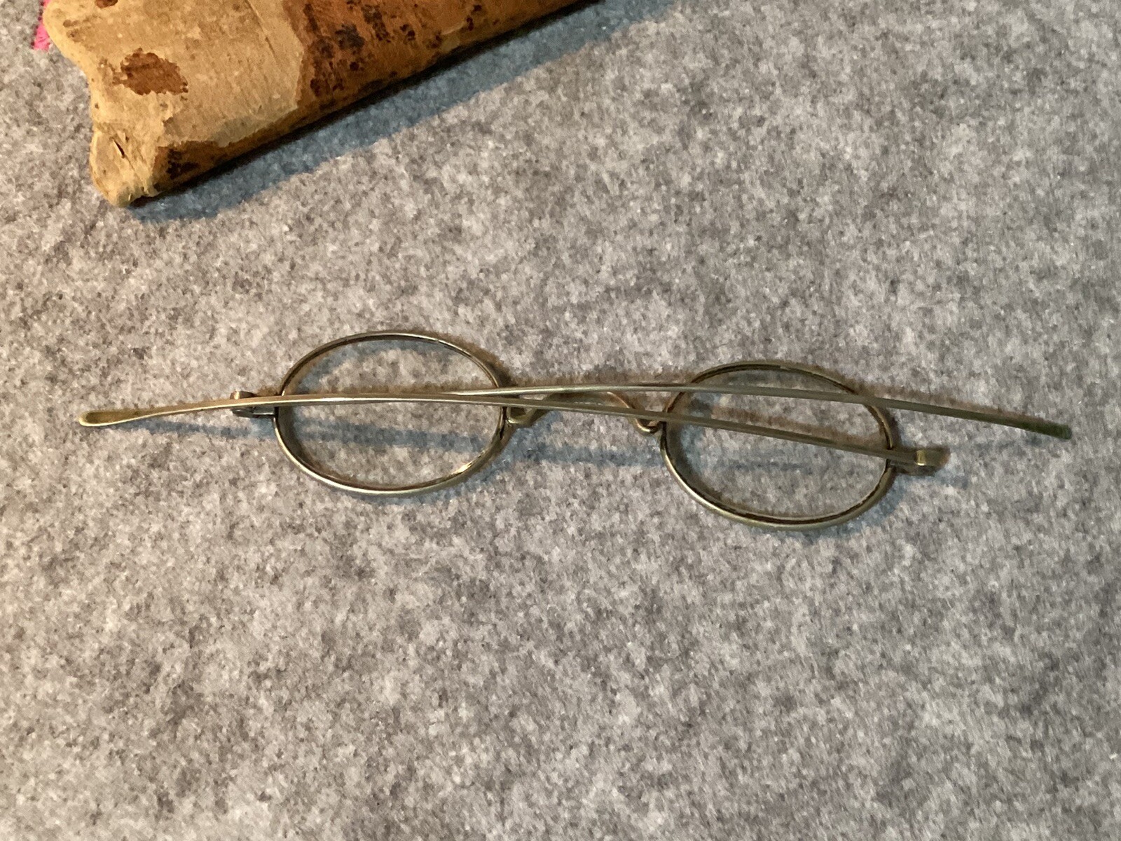 Antique 1800s Straight Temple Silvertone Vintage Glasses eBay