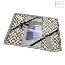 Lenzuola Trussardi Matrimoniale Raso Di Cotone Contemporary Grigio
