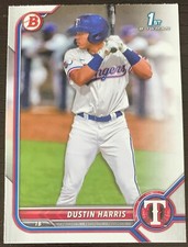 2022 BOWMAN DUSTIN HARRIS #BP-119 TEXAS RANGERS PROSPECT 1ST BOWMAN PAPER 
