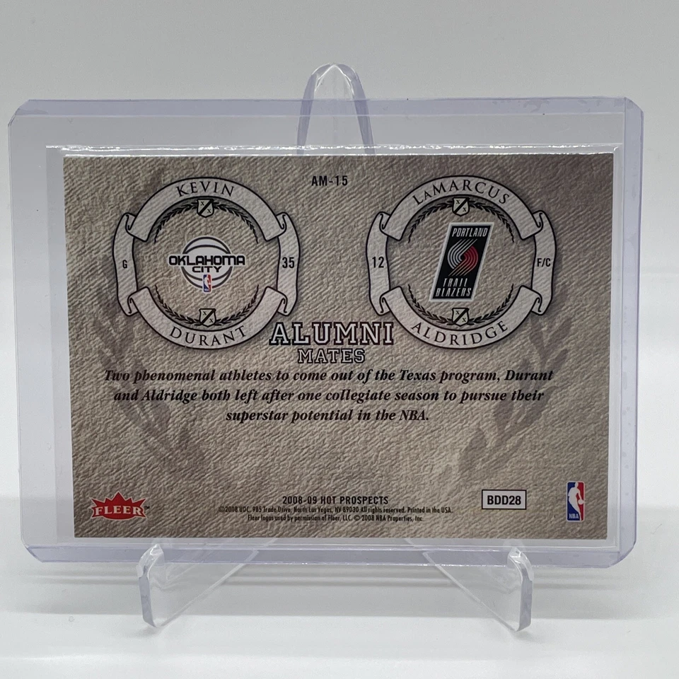 2008-09 Hot Prospects Alumni Mates #AM15 Kevin Durant/LaMarcus Aldridge 🔥🔥 - Image 3 of 3