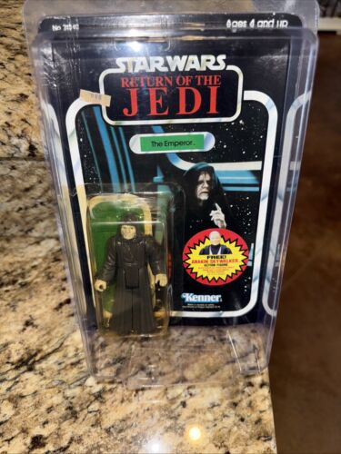 Figura de acción The Emperor ROTJ 71240 1984 Star Wars 79 reverso sin usar, en caja sin perforar LH599 - Imagen 23 de 24