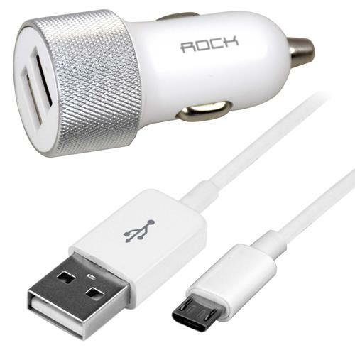 ROCK H3 S07MIC - Caricatore da auto con cavo micro USB