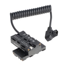 9V-20V D-Tap to Dual-sided NP-F550 Dummy Battery Power Adapter Cable for Monitor