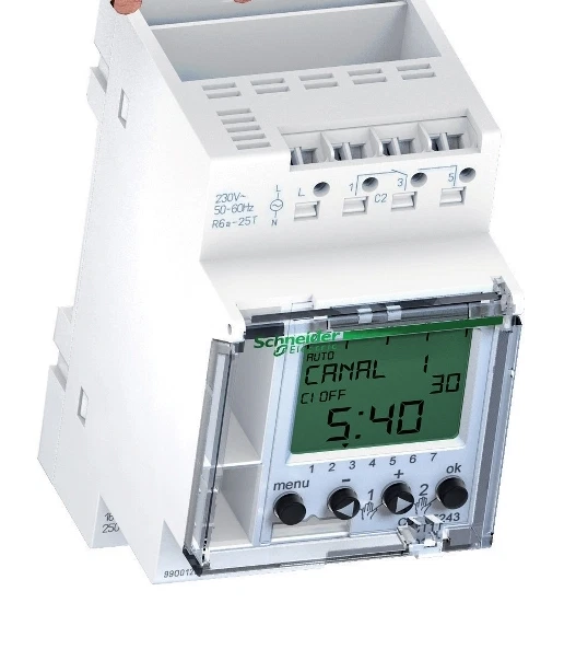 SCHNEIDER Acti9 IHP - Interrupteur horaire digital 24H/7J - 2 canaux - CCT15852 - Photo 2/4