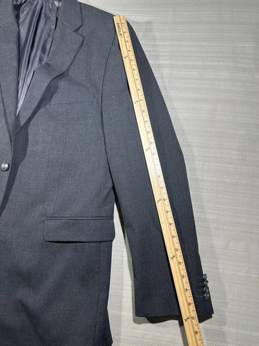 Alfani Classic Fit Herren 44L schwarz/anthrazit 2-tlg. Anzüge/36x34 Hose 2 Knöpfe #1071 - Bild 4 von 24