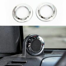 2x A-pillar Speaker Horn Ring Trim For Jeep Wrangler Jk 08-14 Chrome Accessories