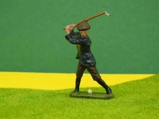 JOHILLCO 1950s LEAD GOLFER SWINGING AT A BALL EXCELLENT JOHN HILL & CO