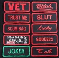  1003 MOTORCYCLE BIKER VEST Embroidery Iron On Applique Patch