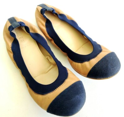 Mila Womens Size Tan/Blue Casual Walking Slip On Ballet Flats  Shoes