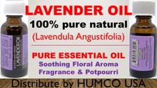 Humco Lavender Oil 100% Pure Natural Essential Oil Aroma, Potpourri 1oz 04/2028