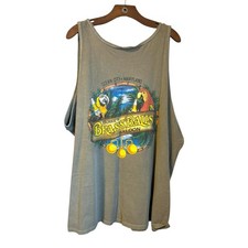 Vintage Beach Tank Ocean City Brass Balls Saloon Faded Distressed Summer