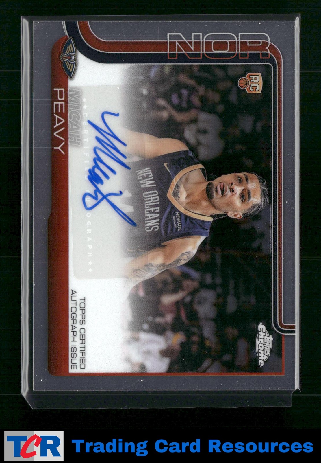2025-26 Topps Chrome #TCAR-MP Micah Peavy Chrome Rookie Autographs