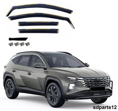 Déflecteurs de Vent Pluie d'Air Pour Hyundai Tucson IV après 2021 / 4Pcs - Photo 1/4
