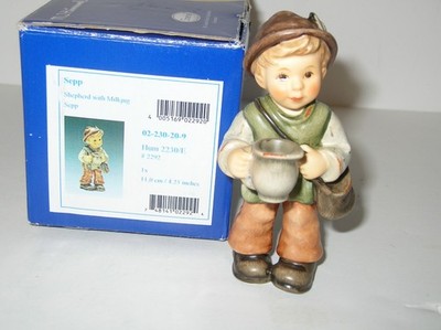 Goebel Hummel Figurine ''Shepherd With Milk Jug'' HUM #2230/E TMK8 w/Box 4'' T Mint