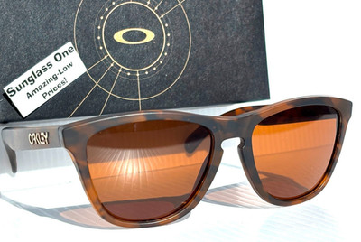 Oakley Frogskins Matte Brown Tortoise POLARIZED Galaxy Brown Lens Sunglass 9013