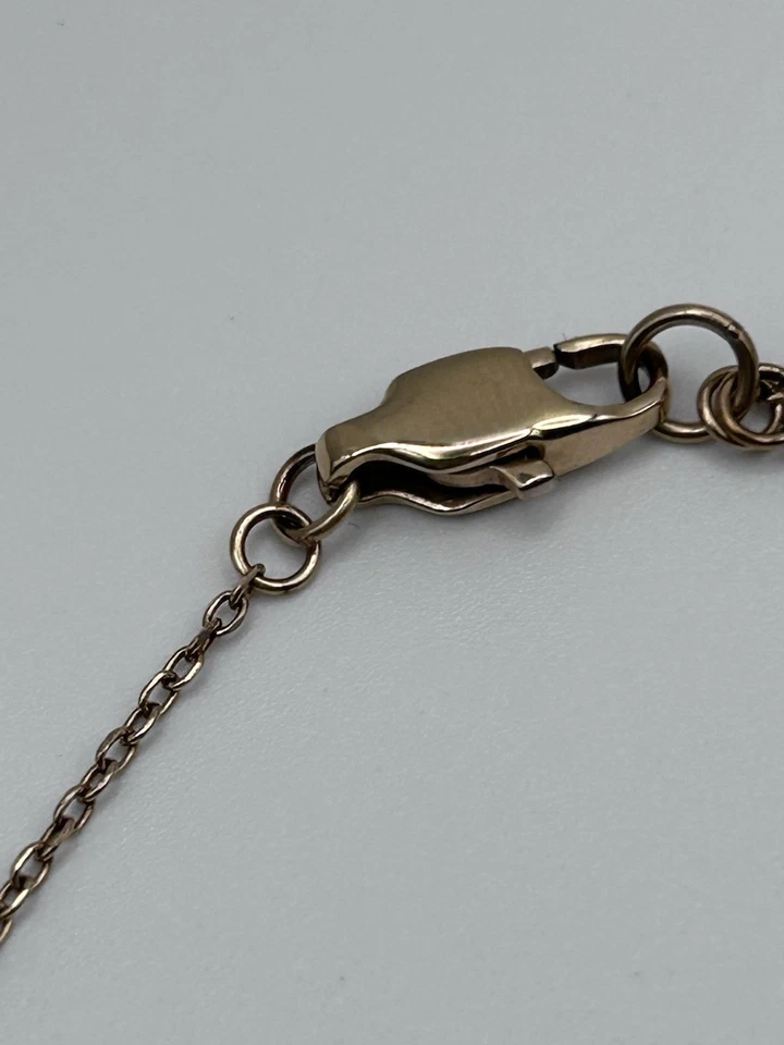 Michael Kors Oro Rosa Cobre Tono Circonita cúbica Firma Barra Colgante Collar 14-16” Foto 4 de 4