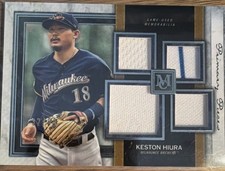 Topps 2020 Museum Collection Keston Hiura #SPQR-KHI Quad Relics Brewers/99 🔥