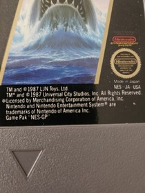 Jaws Nintendo NES Authentic 1987 Game Cartridge Tested