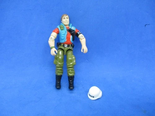 VINTAGE 1987 GI JOE LAW & ORDER V1 3.75” ACTION FIGURE & M.P. HELMET