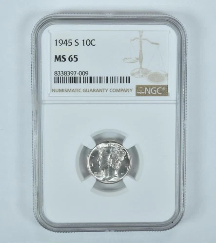 1945-S Mercury Dime MS65 NGC Brown Label *9745