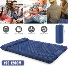 Doppel Isomatte Selbstaufblasbare Camping Luftmatratze 190*120*8cm Fußpumpe DE