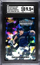 Emerson Hancock 2020 Bowman's Best Auto Franchise Favorites Atomic /25 SGC 9.5